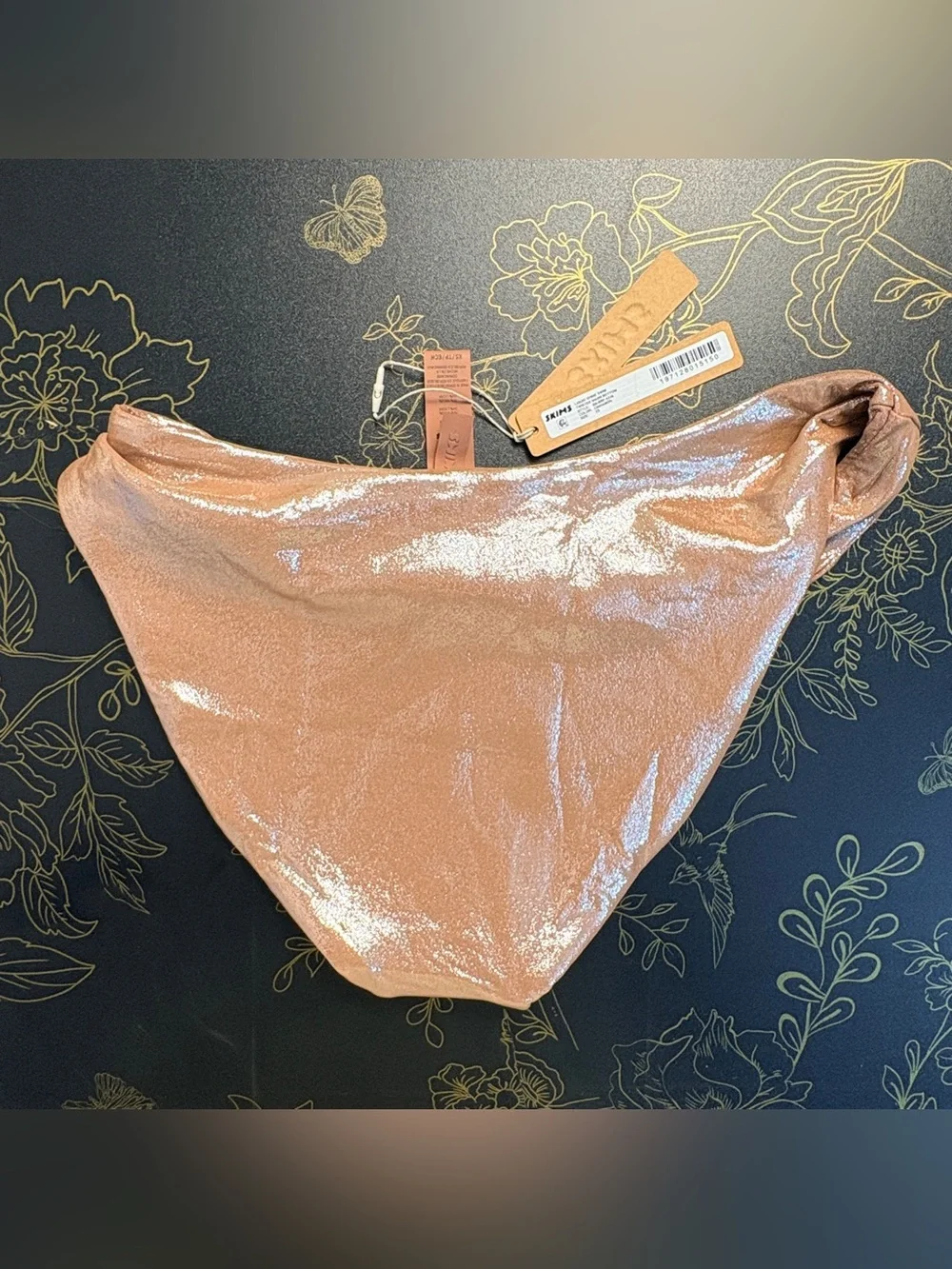 🪩 SKIMS Liquid Shine Swim Twisted Bikini Bottom | Cinnamon | XS | NWT
